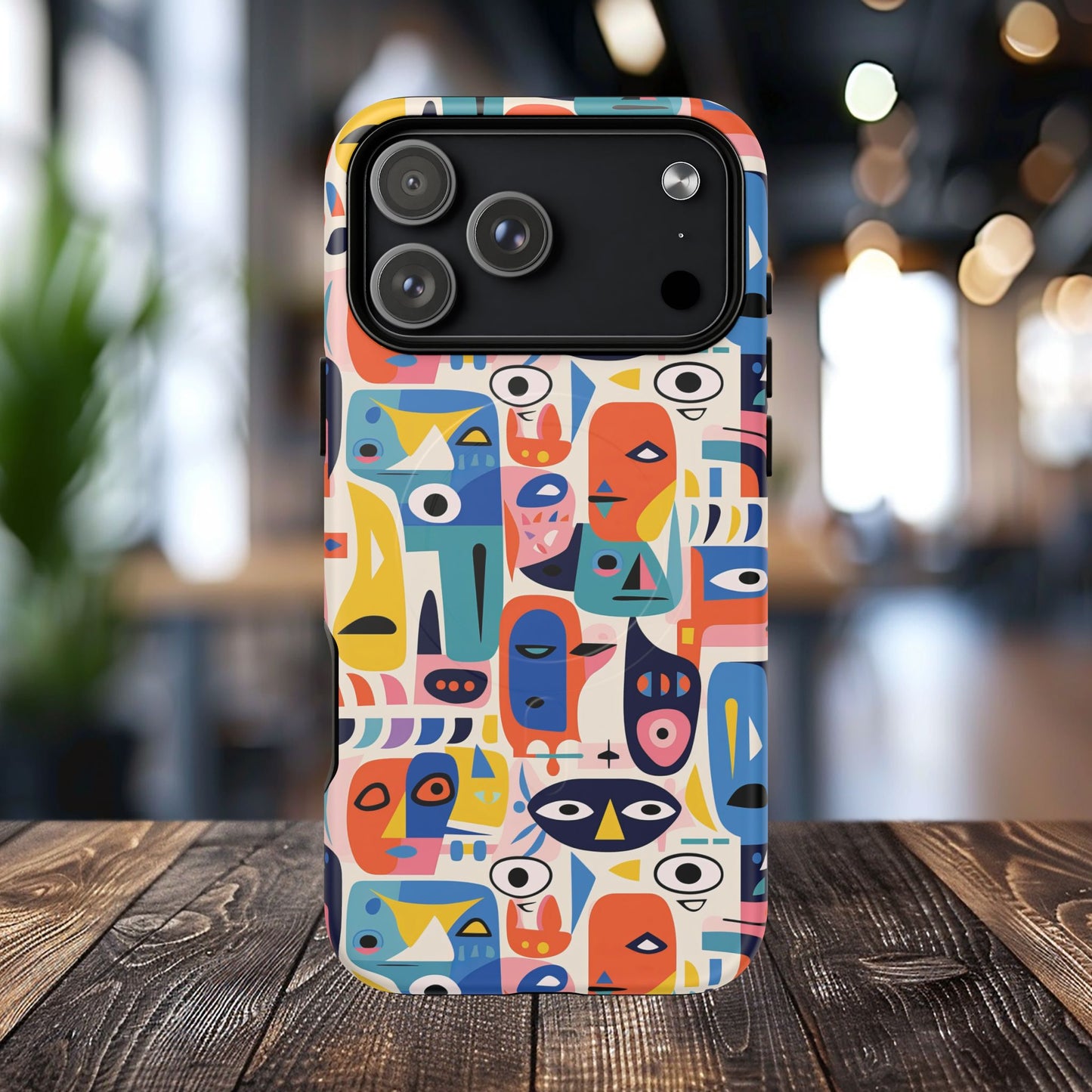 Vibrant Phone Case,  Magnetic iPhone Cover, Colorful Abstract Protection, Trendy Gift, Unique Tech Accessory, Art Phone Case