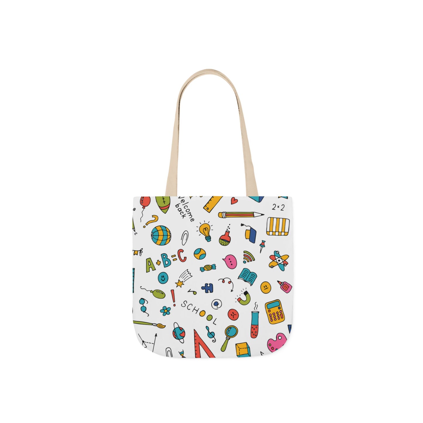Personalized Classroom Couture Composition Book Inspired Canvas Tote Bag with Colorful Straps, Cute School Bag, Eco-Friendly Tote, Back to School Shopping Bag, Teacher Gift Idea