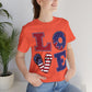 Patriotic Love Unisex Jersey Short Sleeve Tee