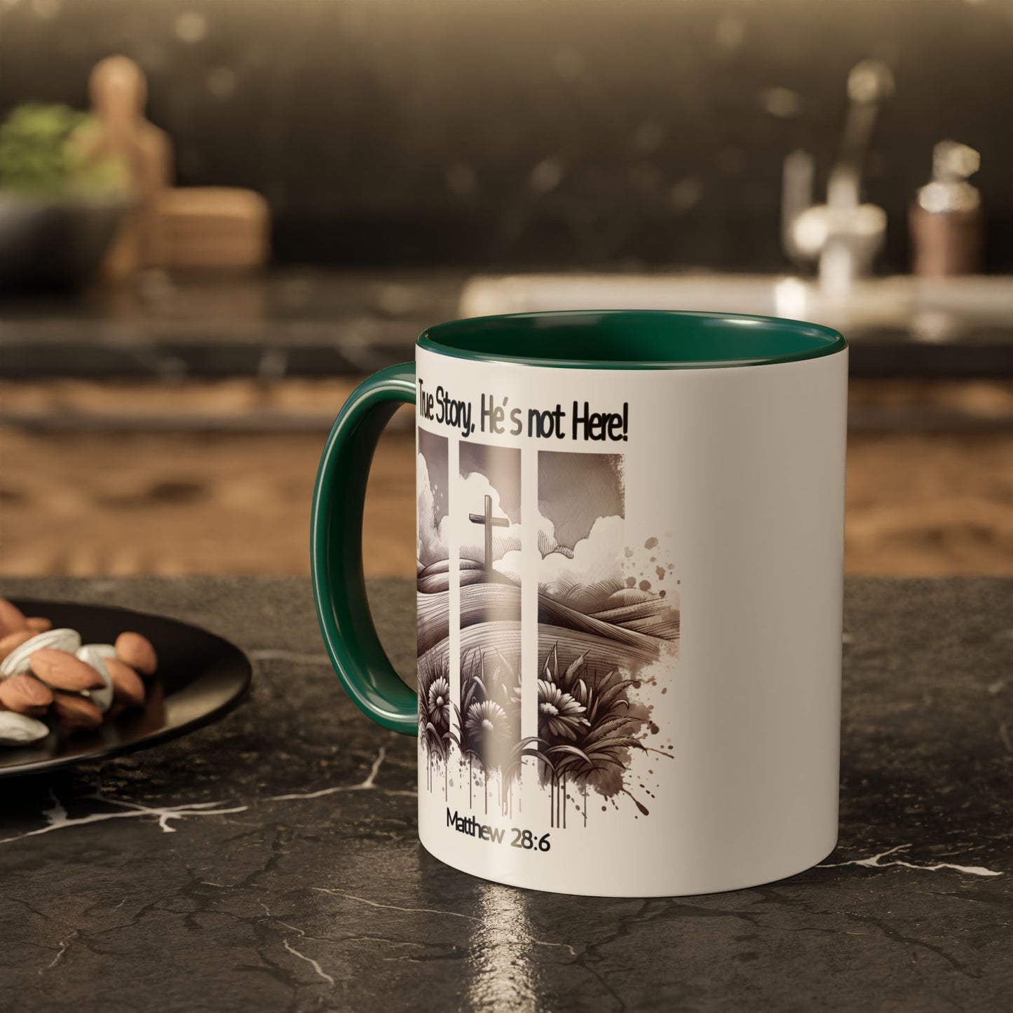 Inspirational Religious Mug - True Story, He's Not Here! (11oz or 15oz)