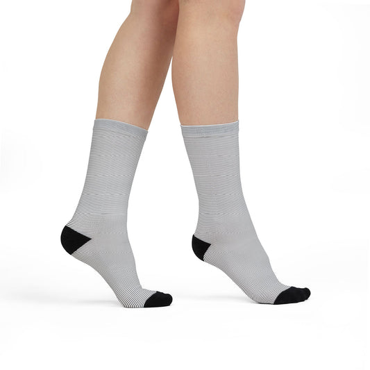 Monochrome Lines Sublimation Crew Socks