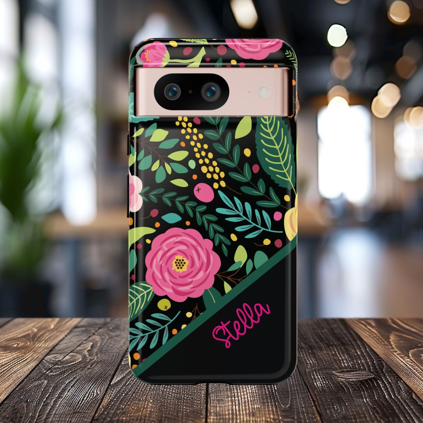 Personalized Floral Fantasy Samsung and Google Pixal Phone Case – Personalized Tough Cases with Colorful Garden Design