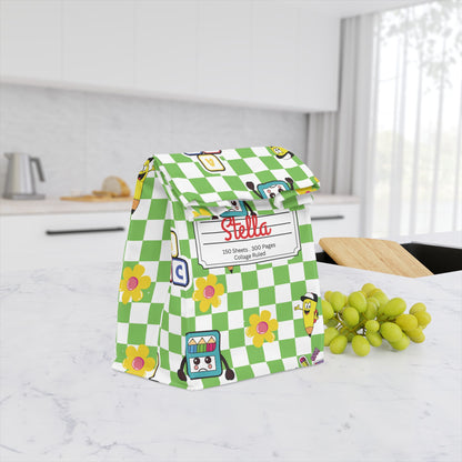 Custom Green SchoolYard Chic Composition Book Inspired Stylish Polyester Lunch Box for Kids - Perfect for School, Picnics, or Snacks | Personalized ABC Design, Back to School, Family [...]