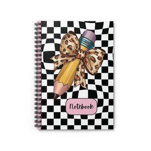 Wild Style Checkered Spiral Notebook - Ruled Line (PY)