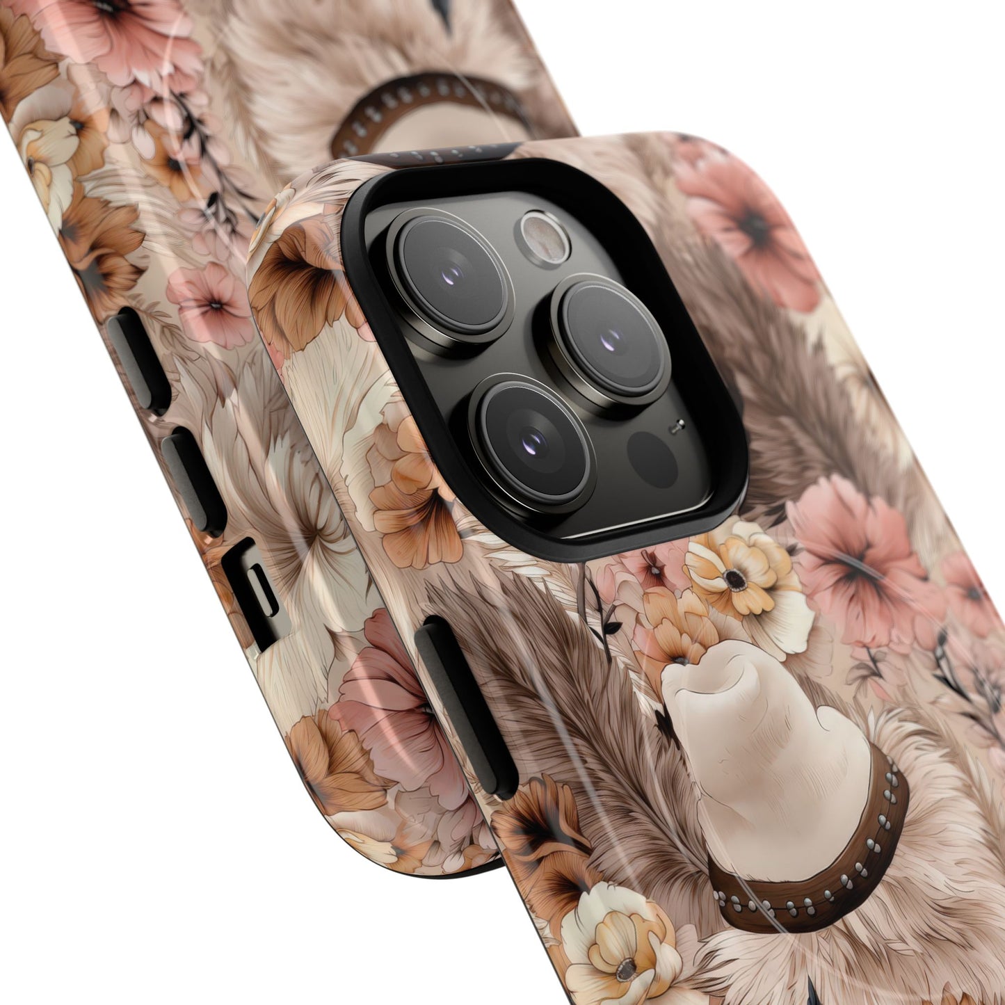 Western Boho Tough iPhone Magnetic Case - Bohemian Style, Durable Protection, Unique Gift, Trendy Accessory, iPhone Cover