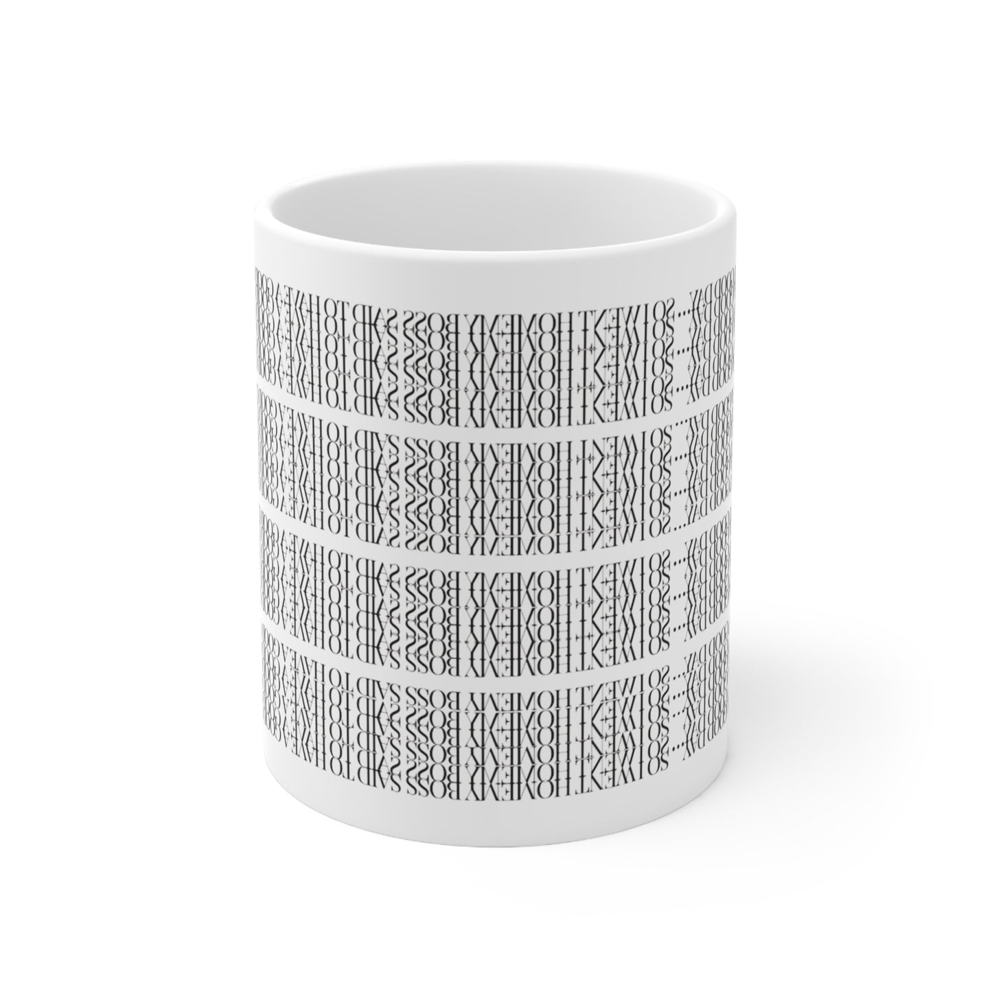 Funny Hidden Message Mug - “My Boss said to have a good day… so I went home.”- Viral Optical Illusion Mug - Secret Sarcastic Work Message - Dishwasher Safe, Unique Gifts for Coffee Lovers, Home & Office Decor, Holiday Present.