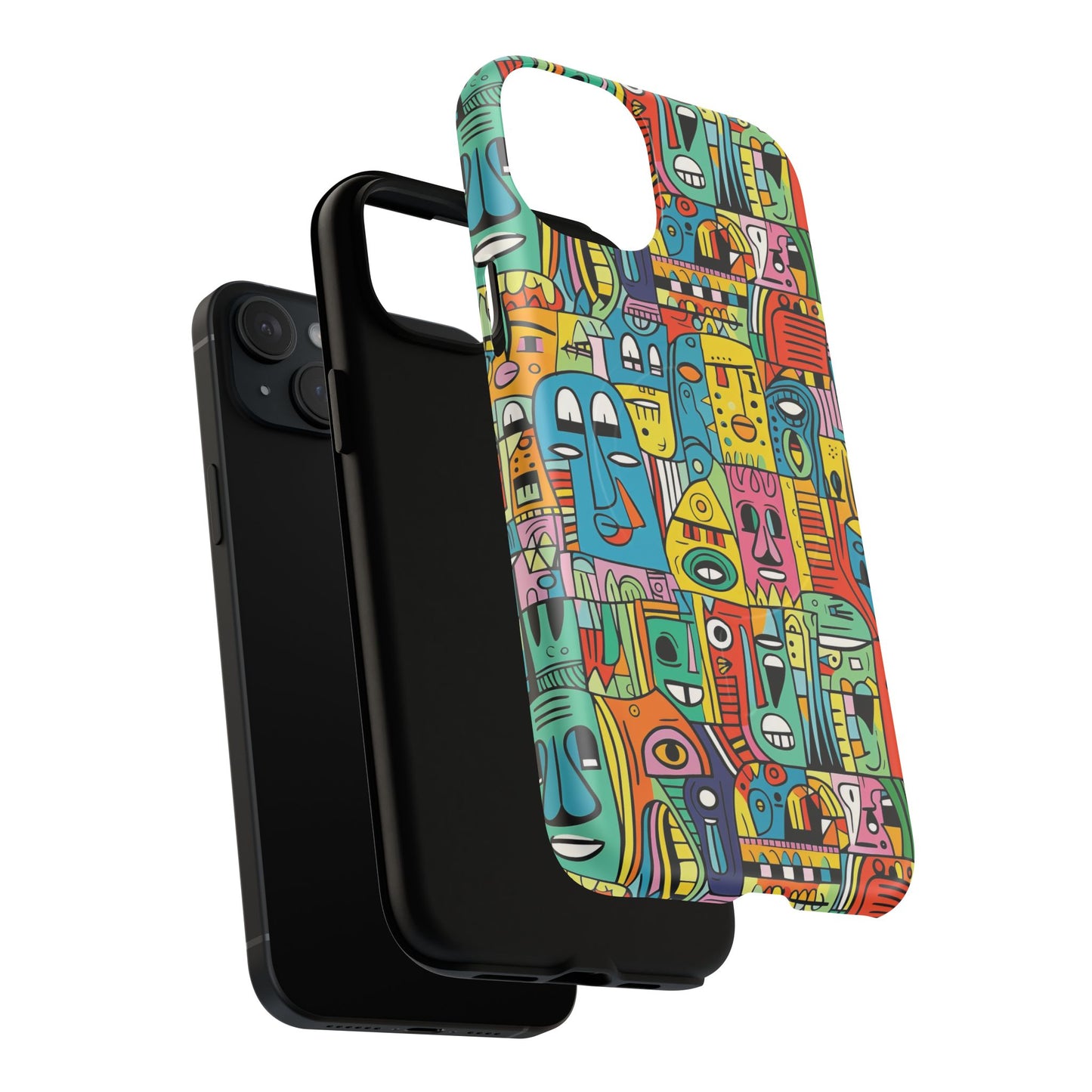 Vibrant Art Magnetic Phone Case, Colorful Protector, Unique iPhone Case, Gift for Artists, Trendy Tech Accessory