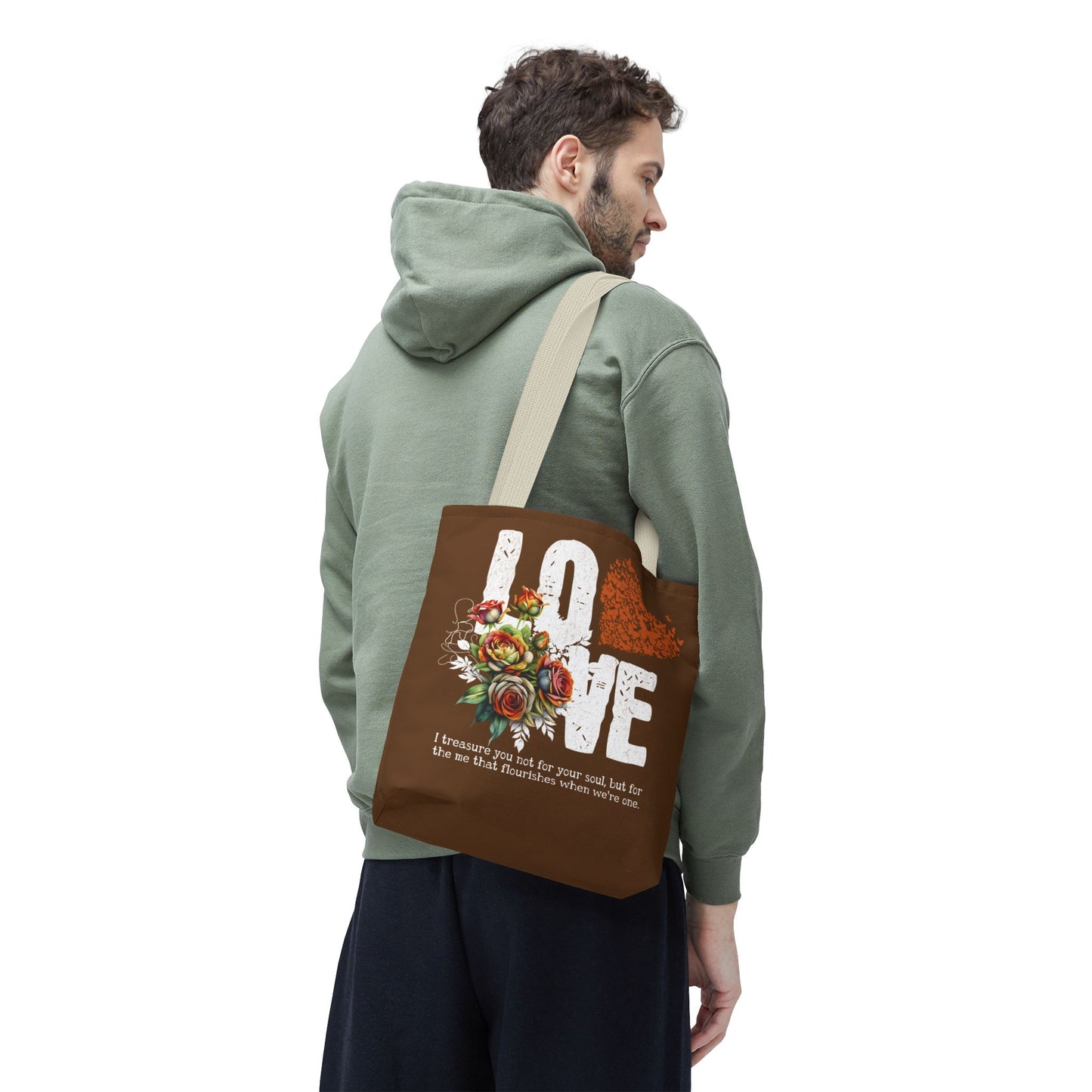 LOVE Always Brown Tote Bag.