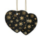 Black and Gold Snowflake Elegance Ceramic Ornaments (1pcs, 5pcs, 10pcs, 20pcs)