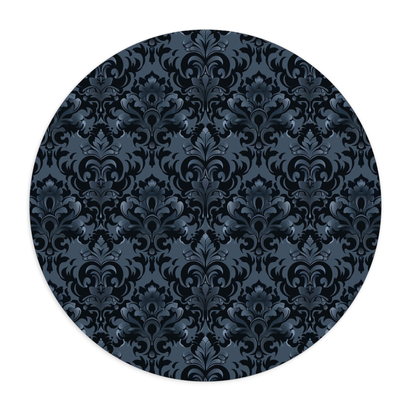 Opulent Dusk Elegant Floral Mouse Pad - Dark Vintage Design for Home Office.