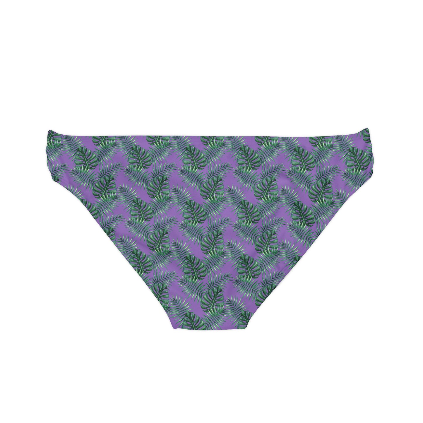 Purple Tropical Bliss Loop Tie Side Bikini Bottom (AOP)