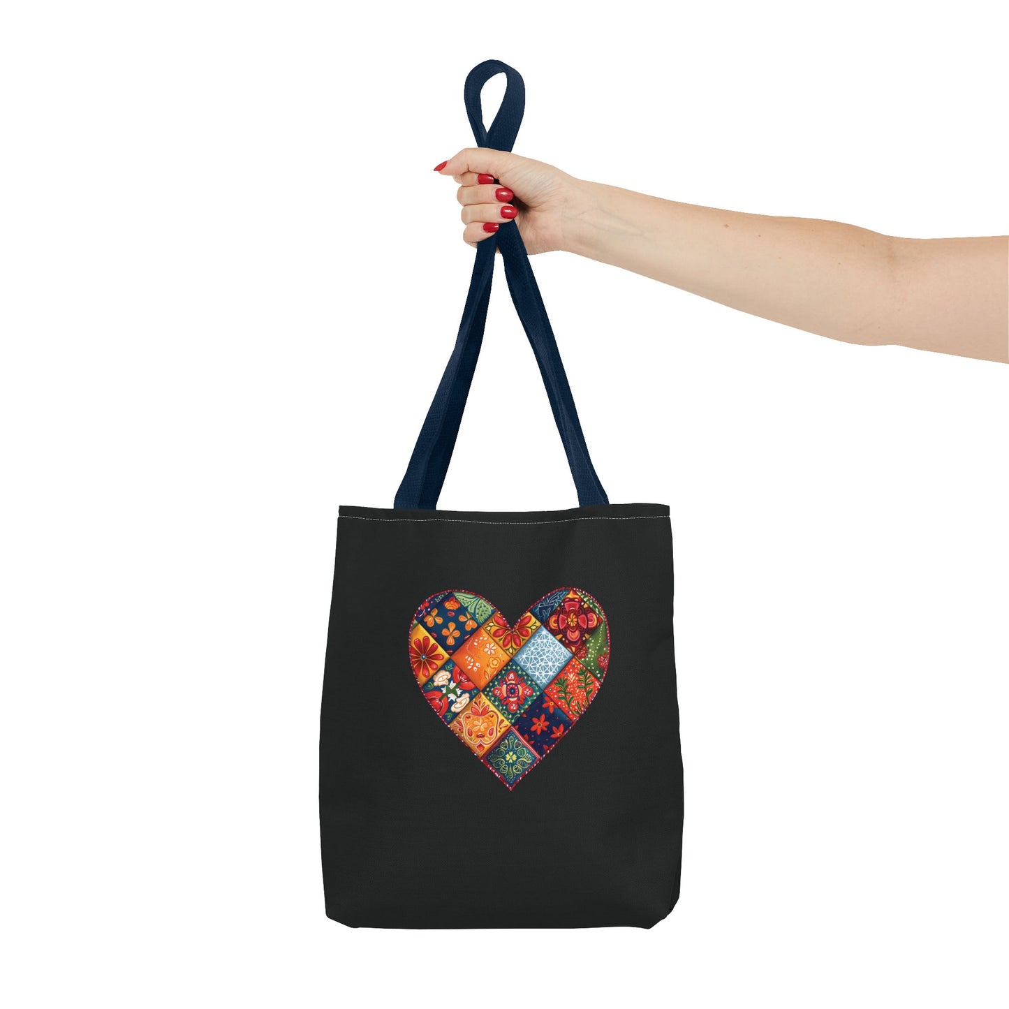 Patched Heart Tote Bag