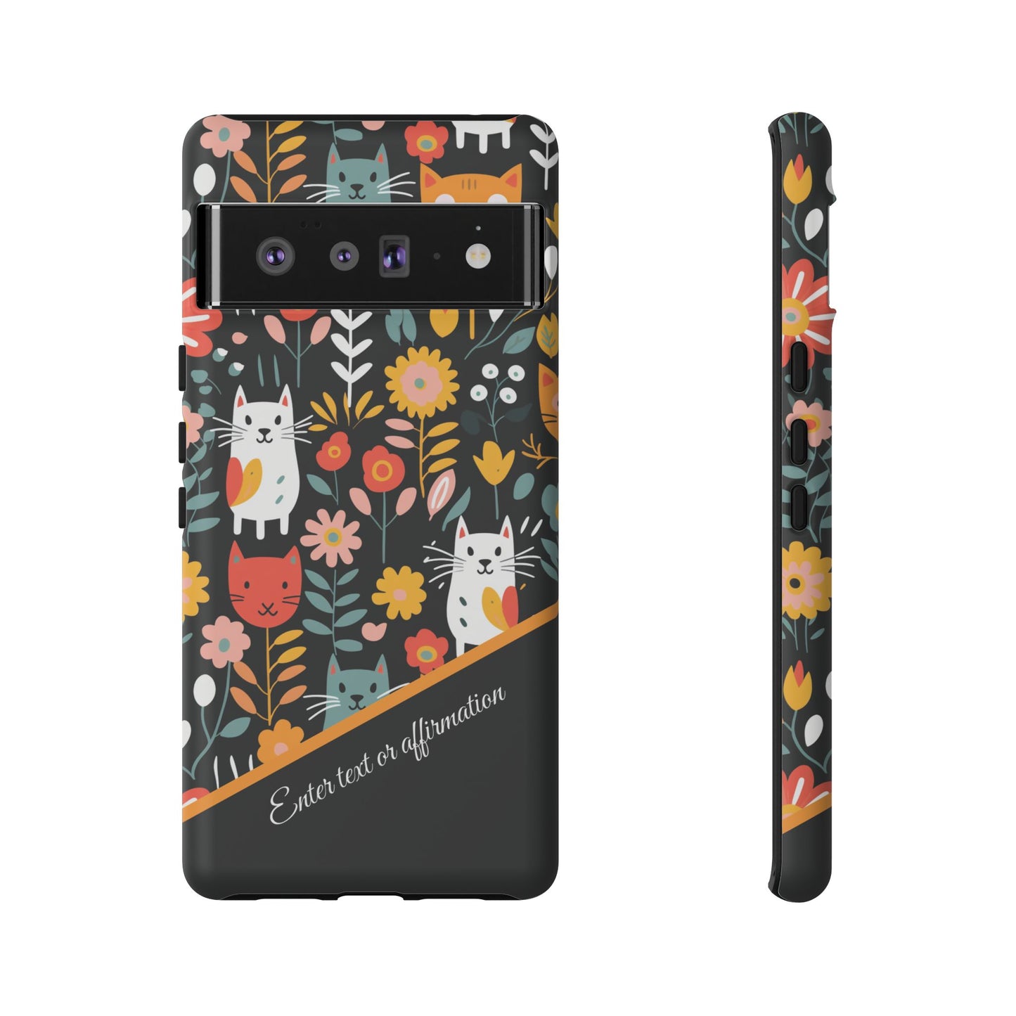 Personalized Whimsical Feline Garden Google and Samsung Tough Cases