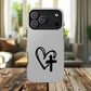Tough Magnetic Phone Case with Heart & Cross Design, Durable Phone Cover, Unique Gift for Her, Stylish Accessory, Everyday Use