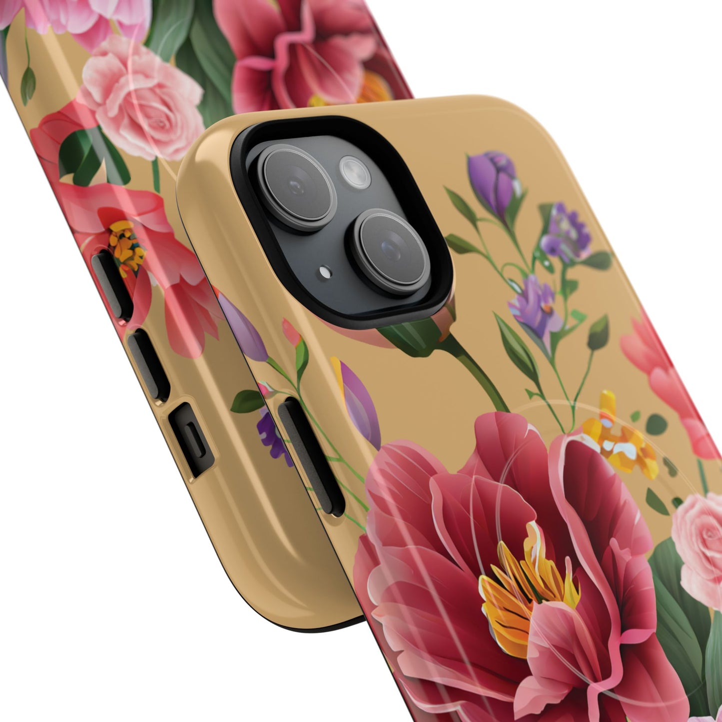 Sunset Botanica Tough iPhone Magnetic Case, Gifts for Her, MagSafe® iPhone® Tough Case, iPhone 13, 14, iPhone 15, iPhone 16, 17, Pro, Pro Max, Plus.