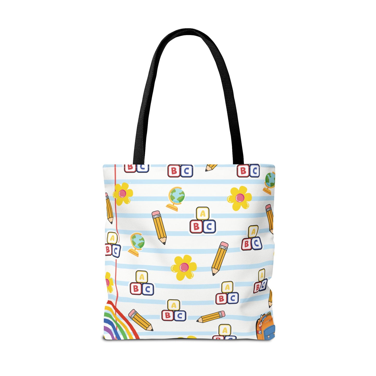 Personalized White SchoolYard Chic Composition Book Inspired Tote Bag, Back to School Tote, Teacher Gift, Kids Bag, Custom Name Bag, Educational Accessories, Back to School Tote Bag.