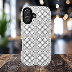 Geometric Phone Case, Stylish Tough Magnetic Cases, Unique Protection, Trendy Gift for Tech Lovers, Modern Mobile Accessory