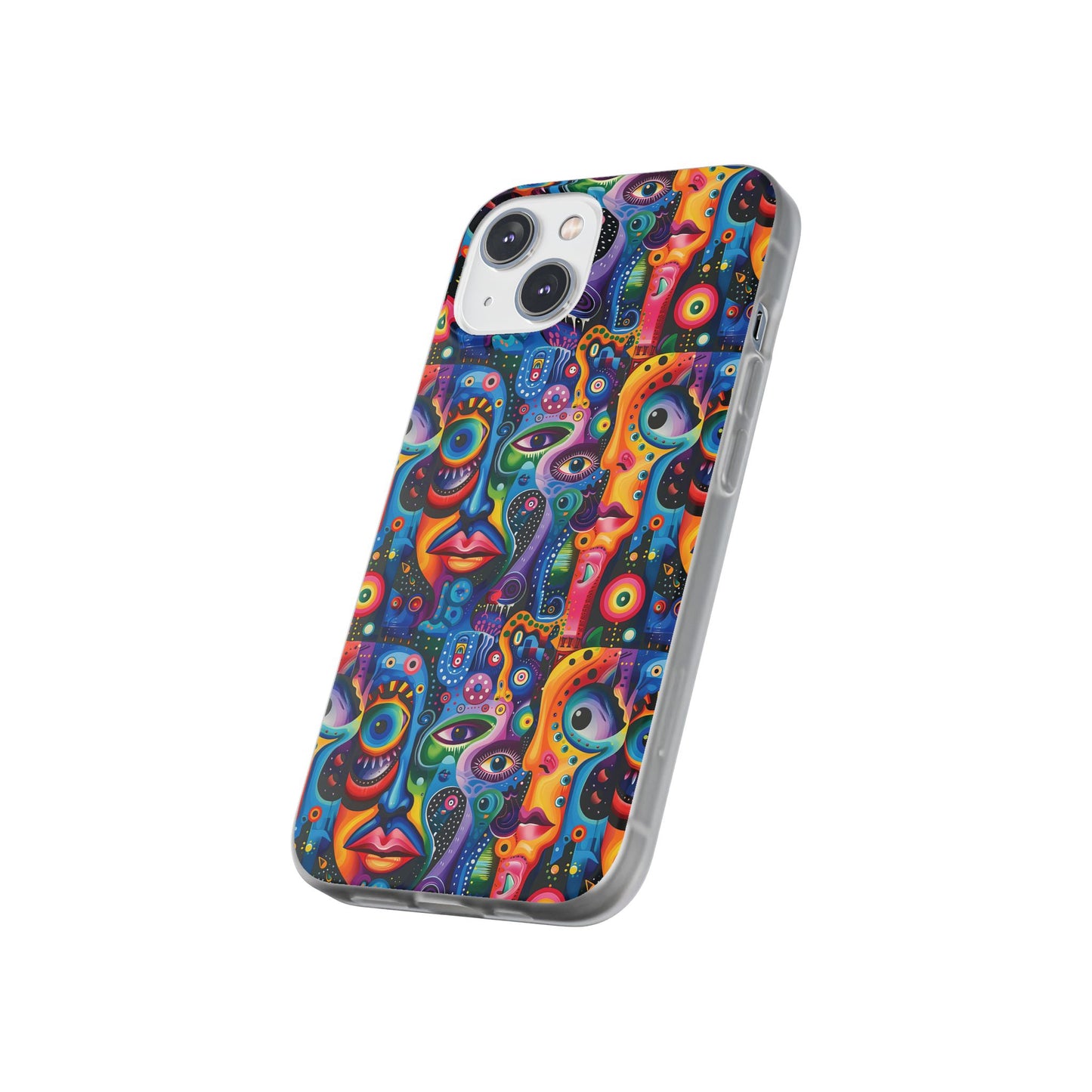 Psychedelic Visions Flexi iPhone and Samsung Case - Colorful Abstract Design.