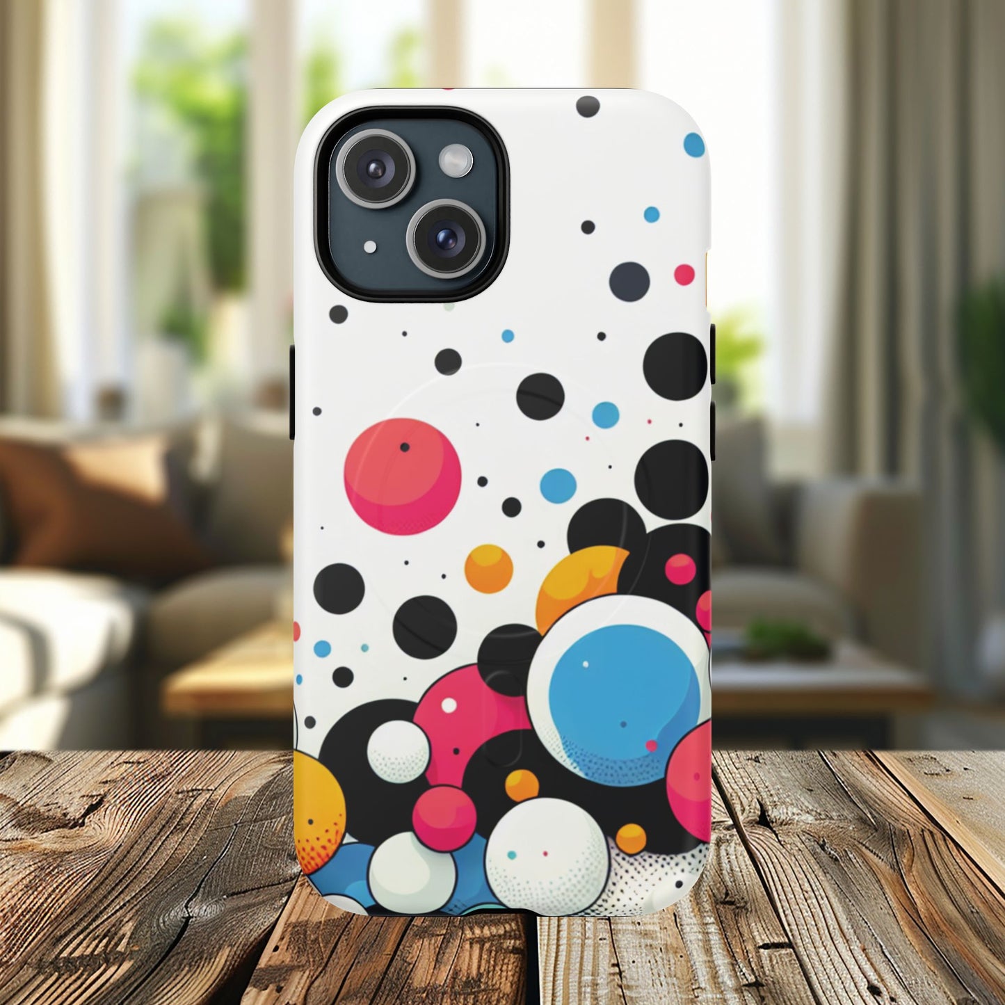 Vibrant Bubble Bloom Galaxy Magnetic iPhone Cases, Artistic Protection for Your Device, Gift for Tech Lovers, Colorful Designs, Unique iPhone Accessories