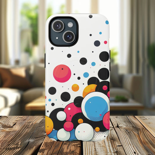 Vibrant Bubble Bloom Galaxy Magnetic iPhone Cases, Artistic Protection for Your Device, Gift for Tech Lovers, Colorful Designs, Unique iPhone Accessories