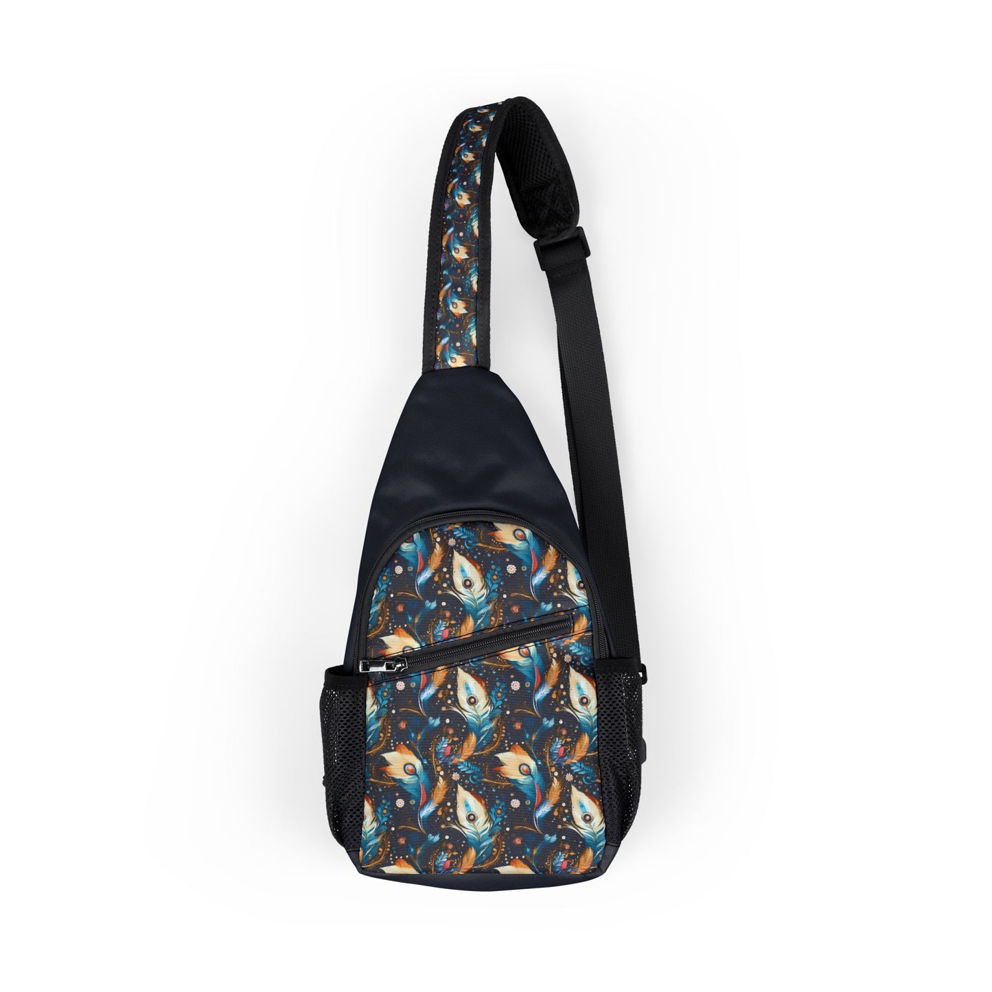 Ethereal Feathers Chest Bag - Stylish Sling Bag for Everyday Adventures, Cross Body Sling Bag, Chest Bag, Crossbody Backpack, Travel Bag