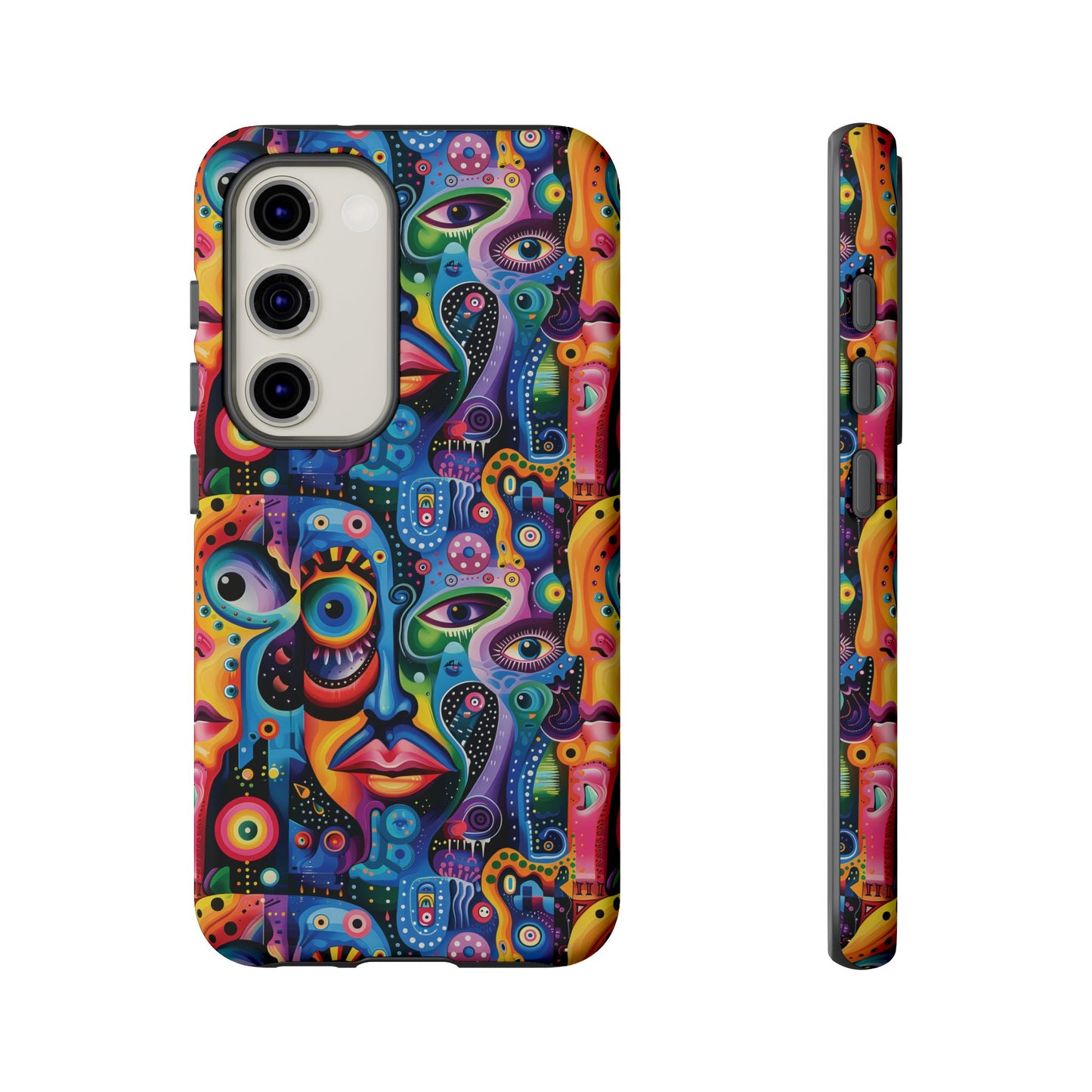 Psychedelic Visions Vibrant Samsung, iPhone and Google Pixel Phone Cases - Colorful Artistic Design