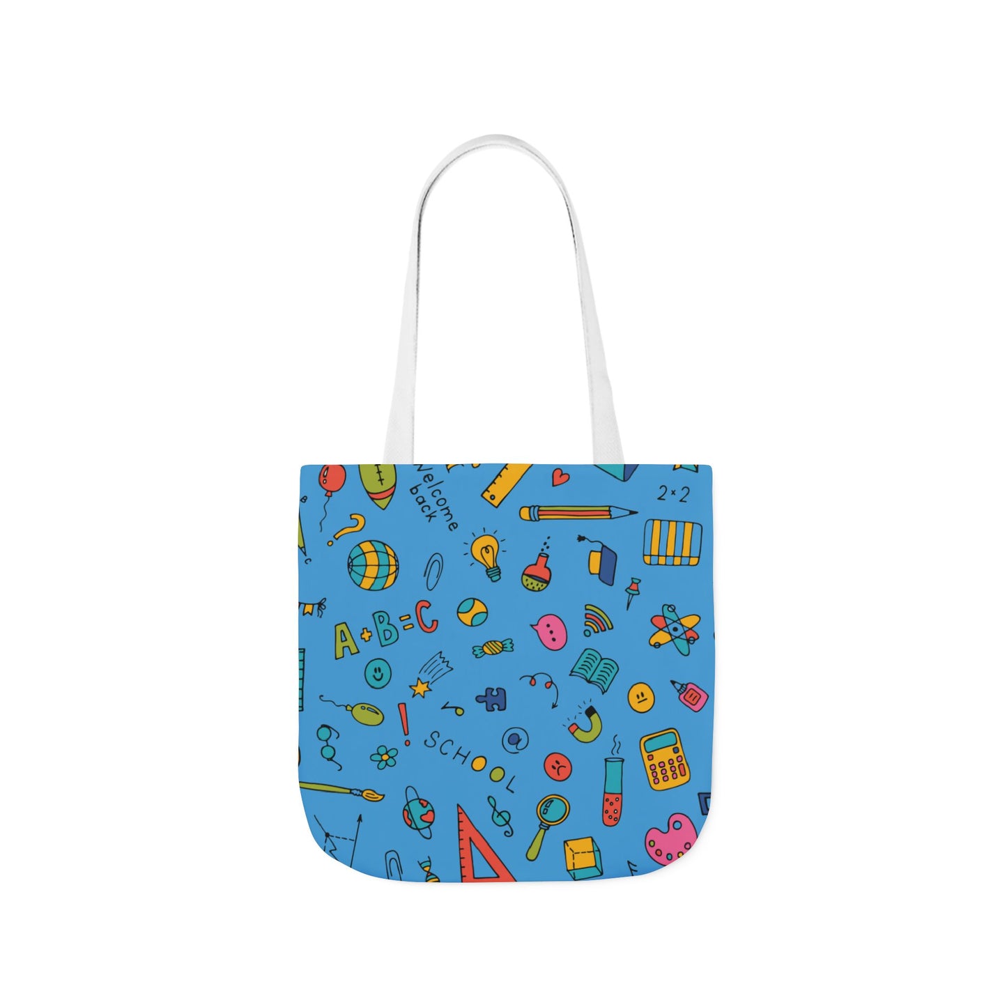 Personalized Classroom Couture Composition Book Inspired Canvas Tote Bag with Colorful Straps, Cute School Bag, Eco-Friendly Tote, Back to School Shopping Bag, Teacher Gift Idea