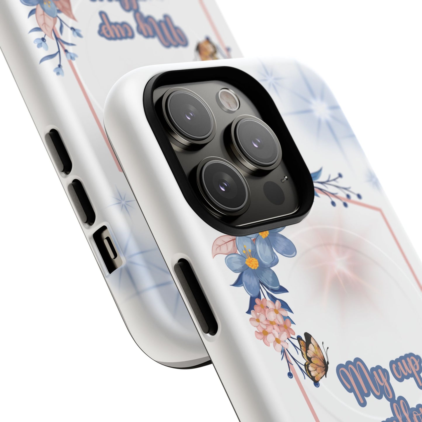 My Cup Overflows Psalm 23:5 | Inspirational Gift, Tough iPhone Magnetic Case | Scripture, Bible Verse, MagSafe® iPhone® Tough Case, iPhone 14, iPhone 15, iPhone 16, Pro, Pro Max, Plus