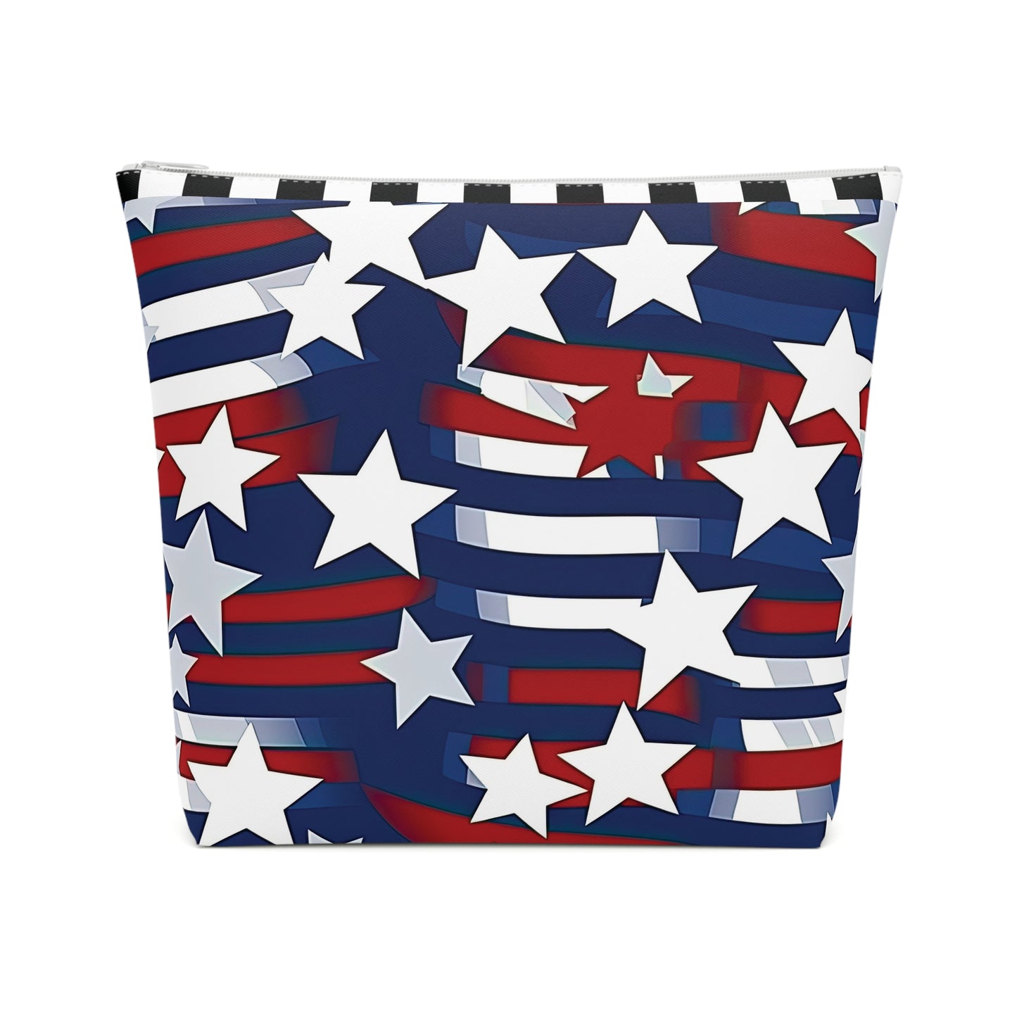 Patriotic Waves Cotton Cosmetic Bag