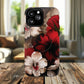 Crimson Noir Tough iPhone Magnetic Cases, Tough iPhone Protector, Stylish Floral Design, Gift for Her, Floral Accessories