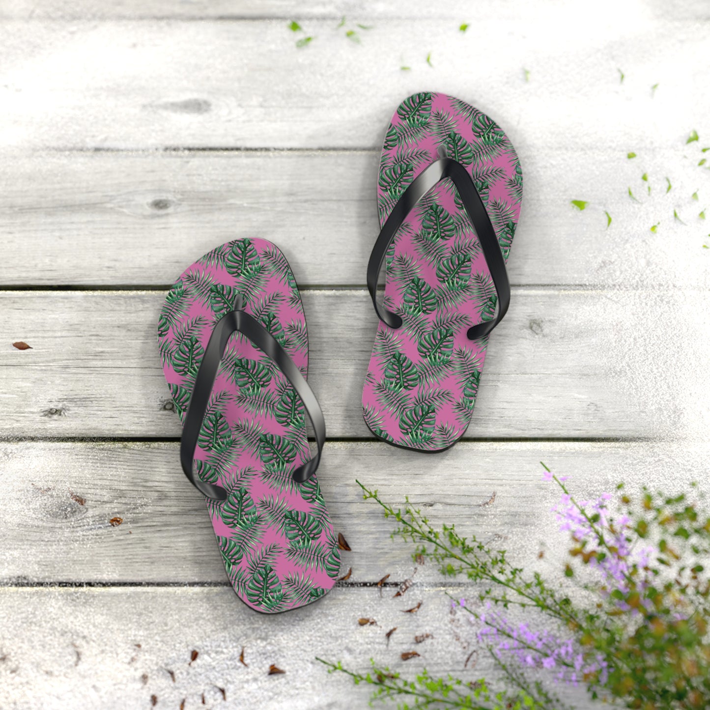 Pink Tropical Bliss Flip Flops