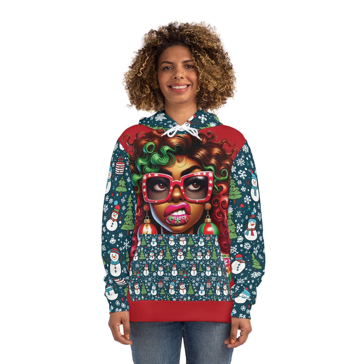 That Ugly Christmas Fashion Hoodie with All-Over Print - Unisex Medium Heavy Fabric