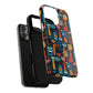 Urban Totem Vibe Tough iPhone Magnetic Case, Colorful Bohemian Art, Unique Gift for Him/Her, Holiday Accessory, iPhone Protection, MagSafe iPhone Case.