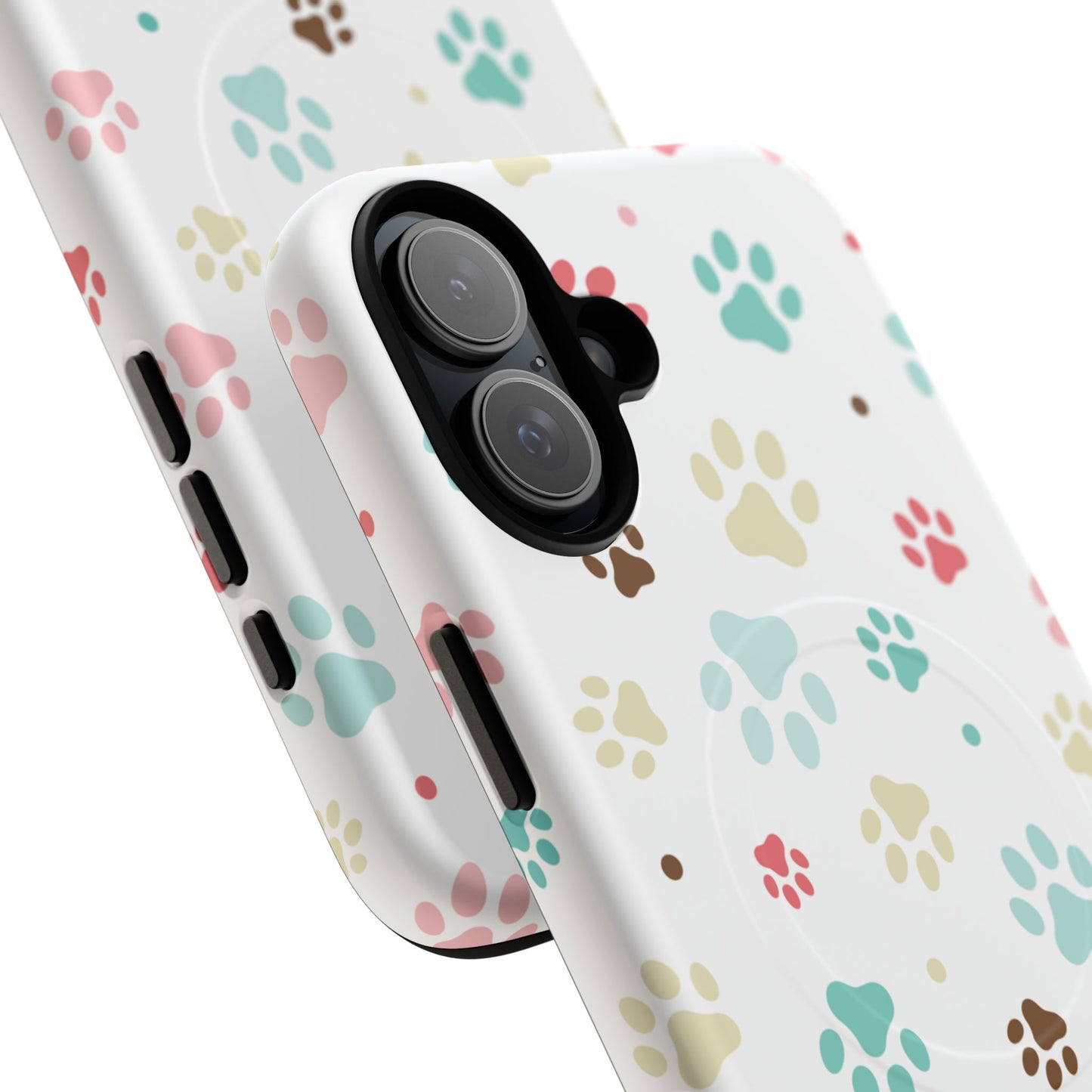 Pet Lover Magnetic iPhone Case - Cute Paw Print Design, Tough Magnetic Cases for Dog and Cat Owners, Gift for Animal Lovers