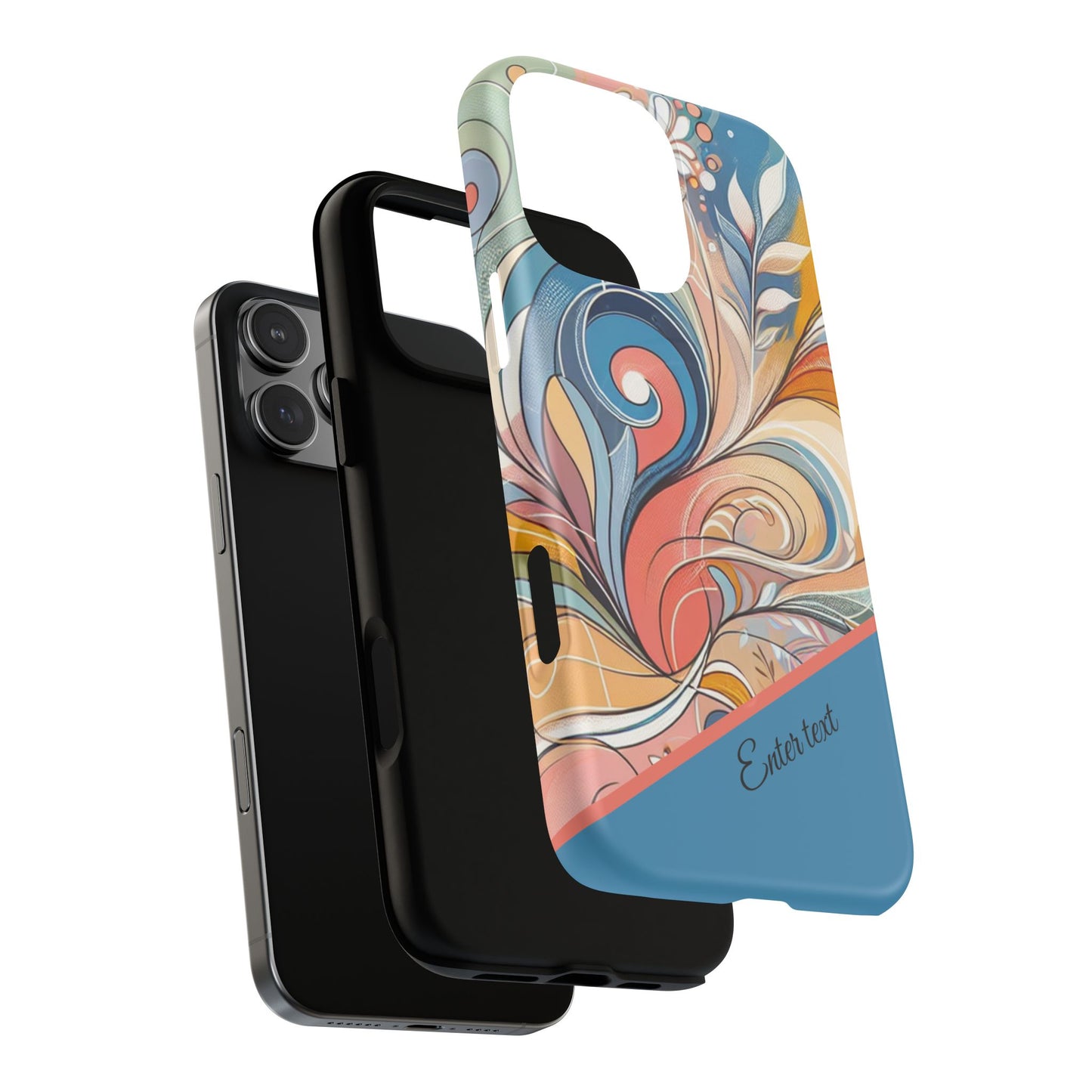 Personalized Sunset Garden Whirl Tough iPhone Magnetic Case for iPhone, Artistic Phone Cover, Durable Protection, Gifts for Her, Unique Style