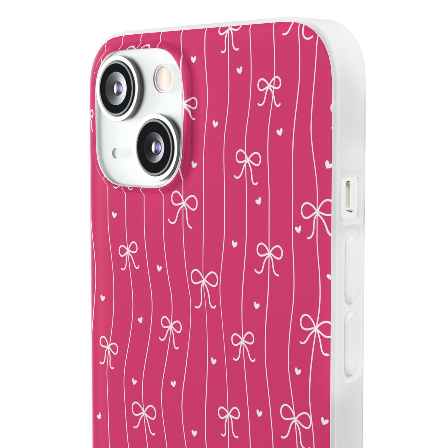 Personalized Pink Bow Coquette Slim Flexi iPhone and Samsung Cases — Custom Name or Affirmation