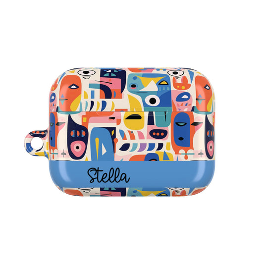 Personalized Abstract Art AirPod Case — Colorful Custom Name/Affirmation Design