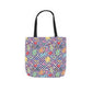 Personalized Purple Doodle Daydream Composition Book Inspired Canvas Tote Bag with Colorful Straps, Cute School Bag, Eco-Friendly Tote, Back to School Shopping Bag, Teacher Gift Idea