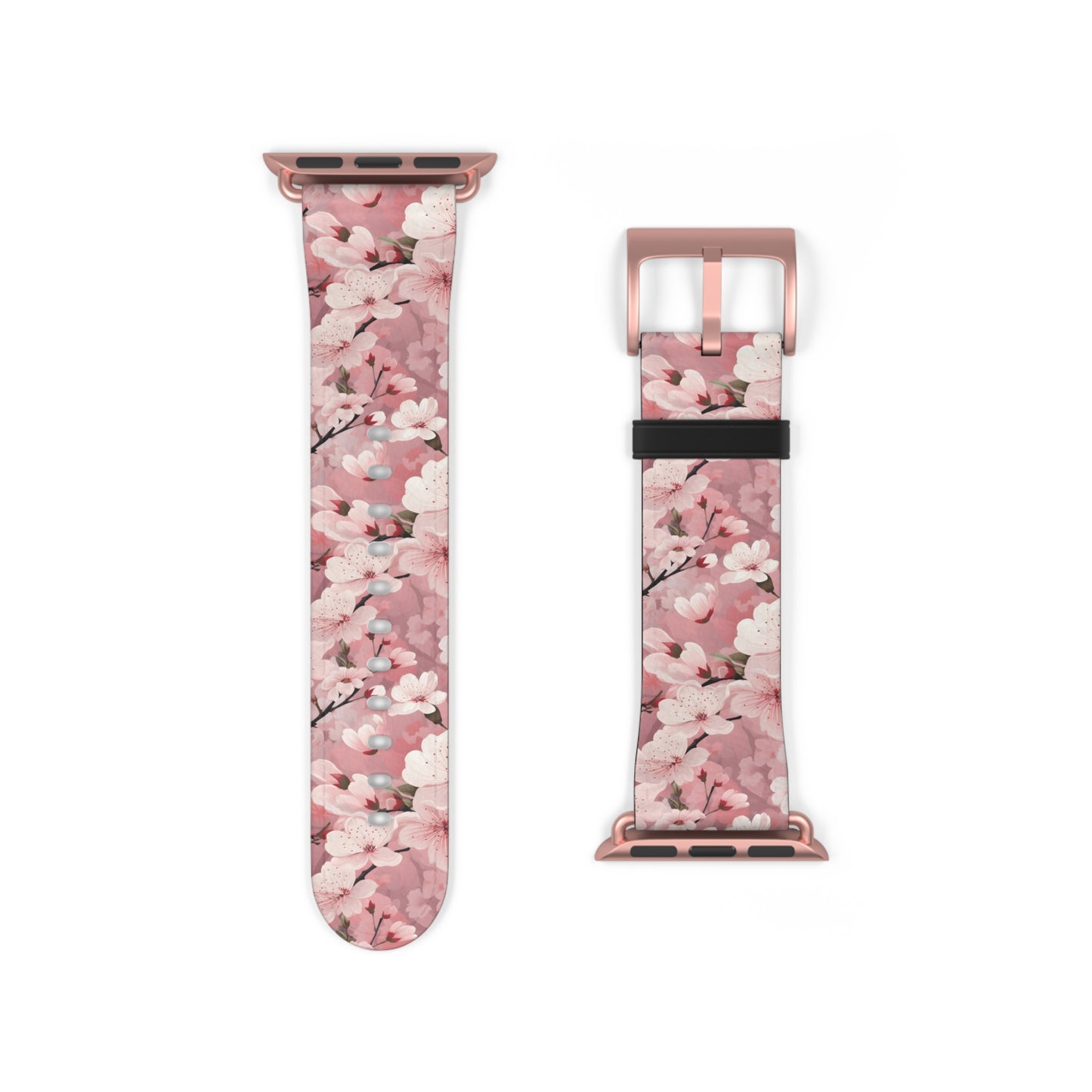 Cherry Blossom Floral Floral Watch Band - Elegant Design.