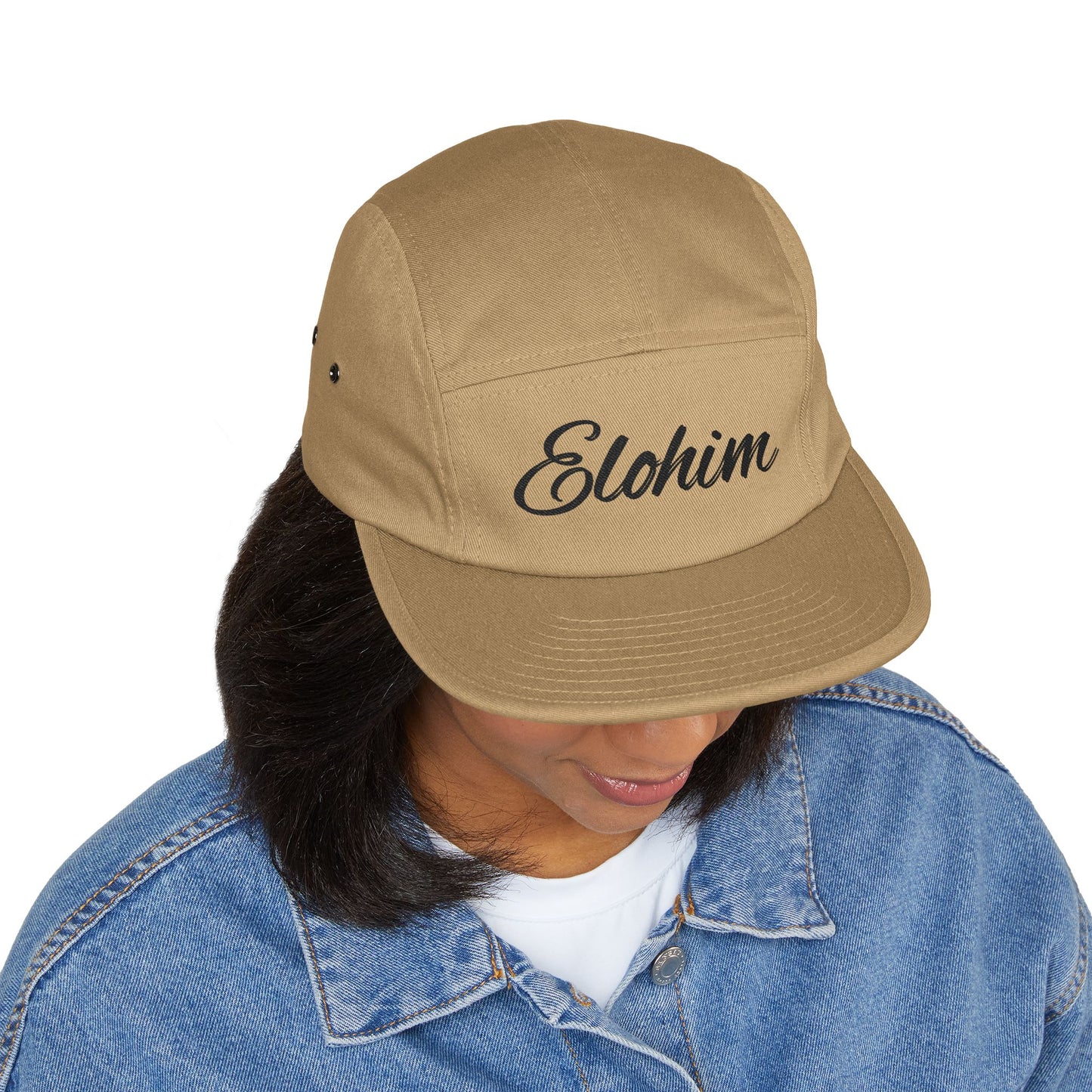 Embroidered 'ELOHIM, GENESIS 1:1'  5 Panel Cap, Trendy Hat, Outdoor Gear, Streetwear Accessory, Unique Gift, Fashion Statement