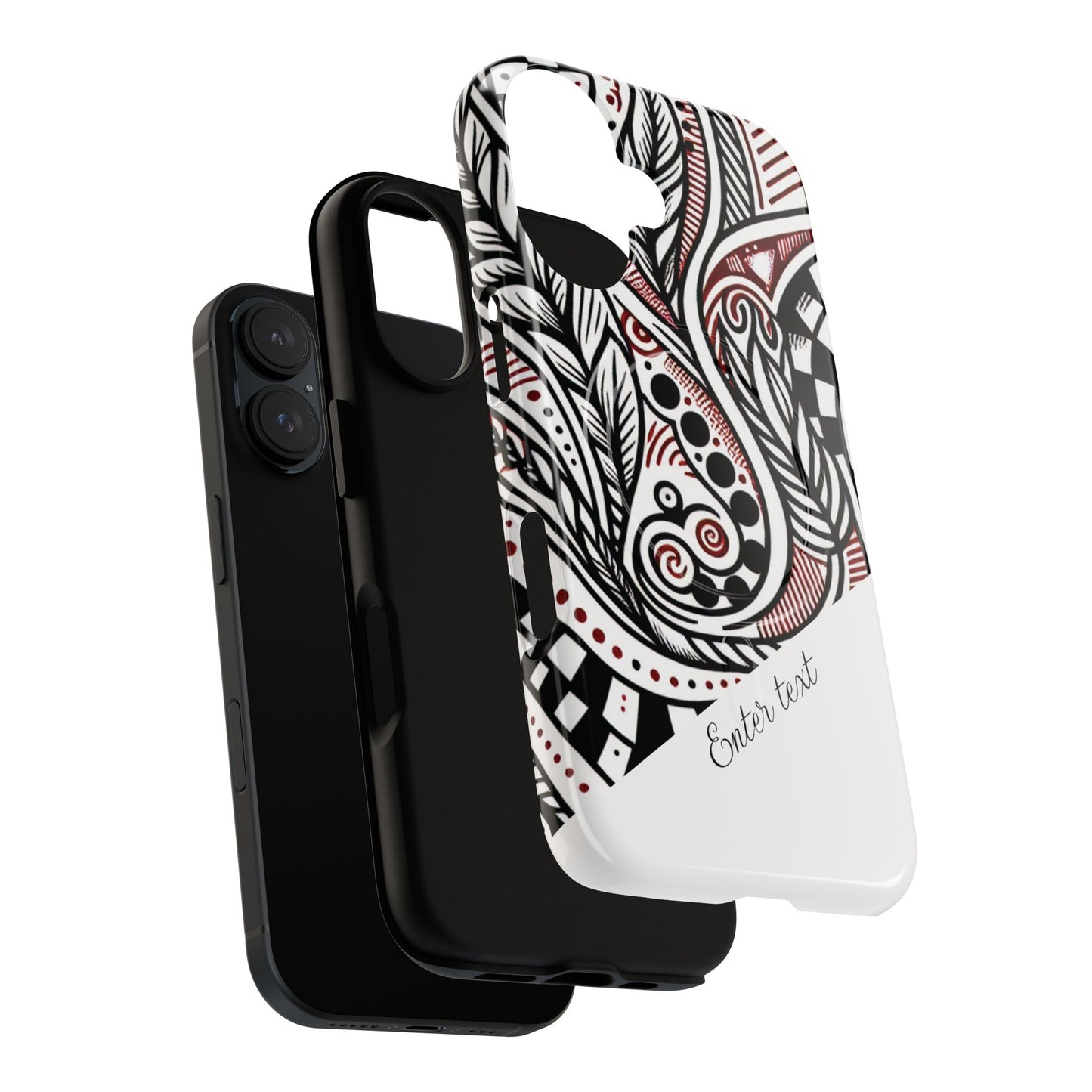 InkWhirl Fusion Stylish Tough Magnetic iPhone Case,  Unique Design, Gift for Him/Her, Trendy Accessory, Artist Collaboration, Durable Protection,Magsafe iPhone case