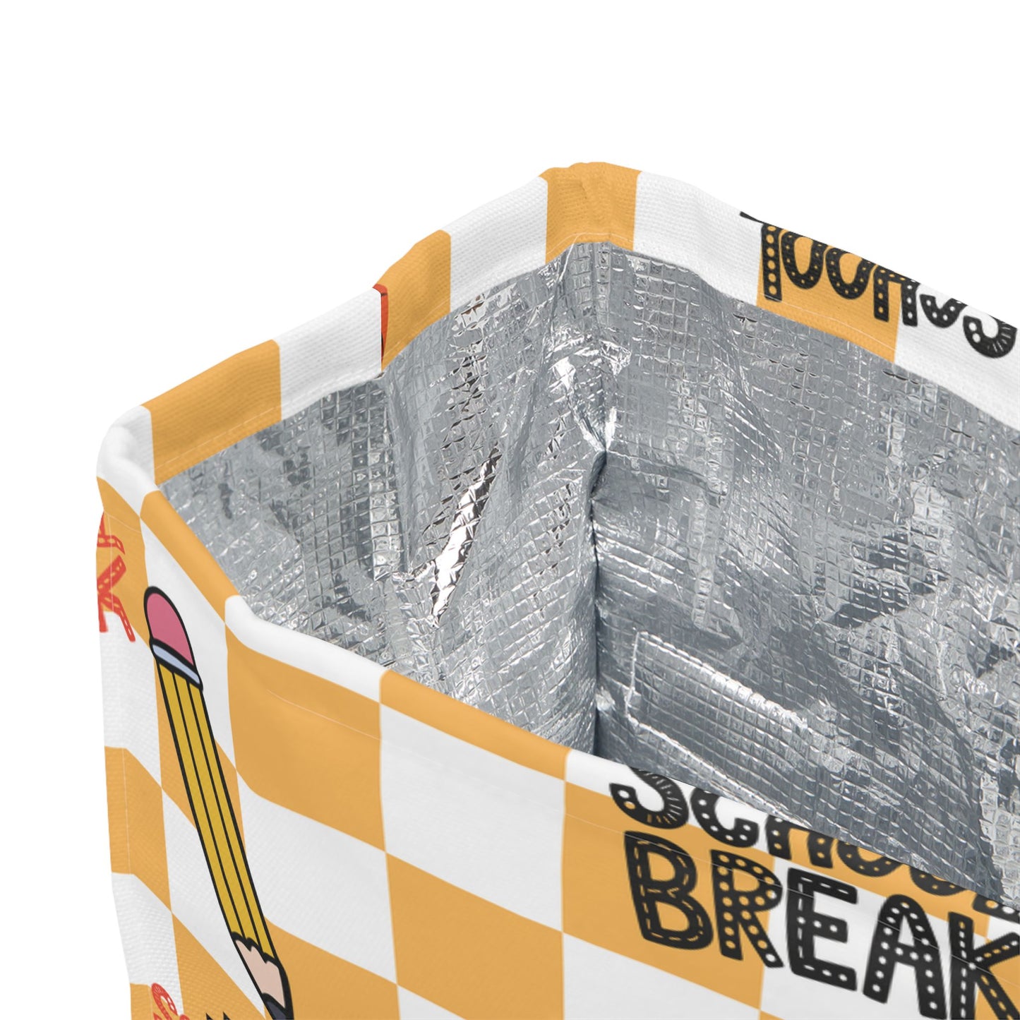 Custom Orange Schoolyard Chic Composition Book Inspired Stylish Polyester Lunch Box for Kids - Perfect for School, Picnics, or Snacks | Personalized ABC Design, Back to School, Family [...]