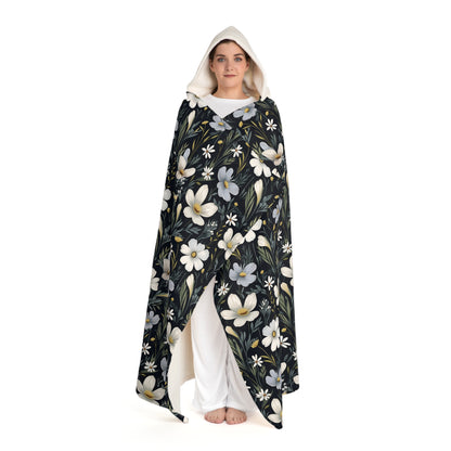 Daisy Delight Snuggle Hooded Sherpa Fleece Blanket