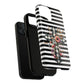 Grace in Bloom Tough Magnetic iPhone Case with Floral Cross Design, Boho iPhone Cover, Striped iPhone Case, Unique Religious Gift, Trendy Cell iPhone Accessory.