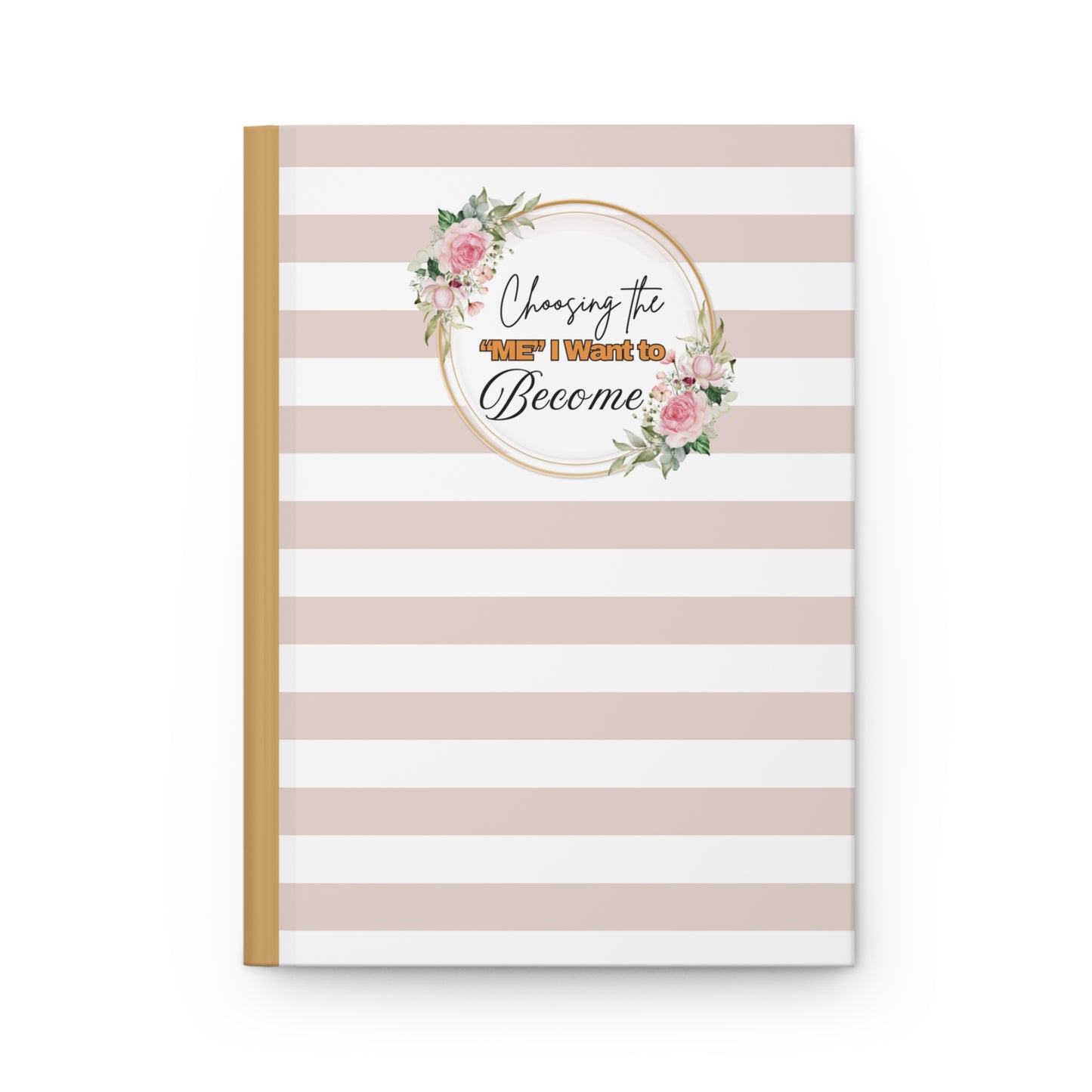 Elegant Floral Hardcover Journal, Inspirational Writing Notebook, Personal Planner, Gift for Women, Self-Reflection Diary