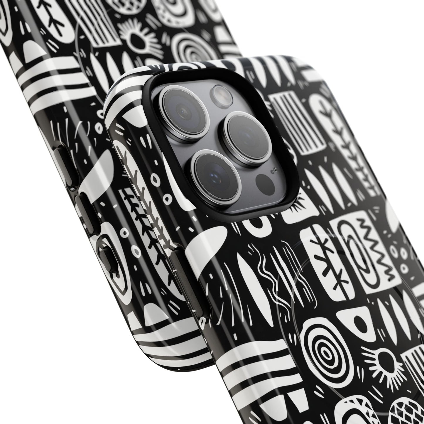 Modern Abstract Geometric Tough Magnetic Phone Case, Durable Phone Accessory, Gift for Him or Her, Artistic Design, Modern Decor