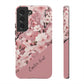 Personalized Cherry Blossom Tough Phone Case — Pink Floral Protective Case for Samsung & Google
