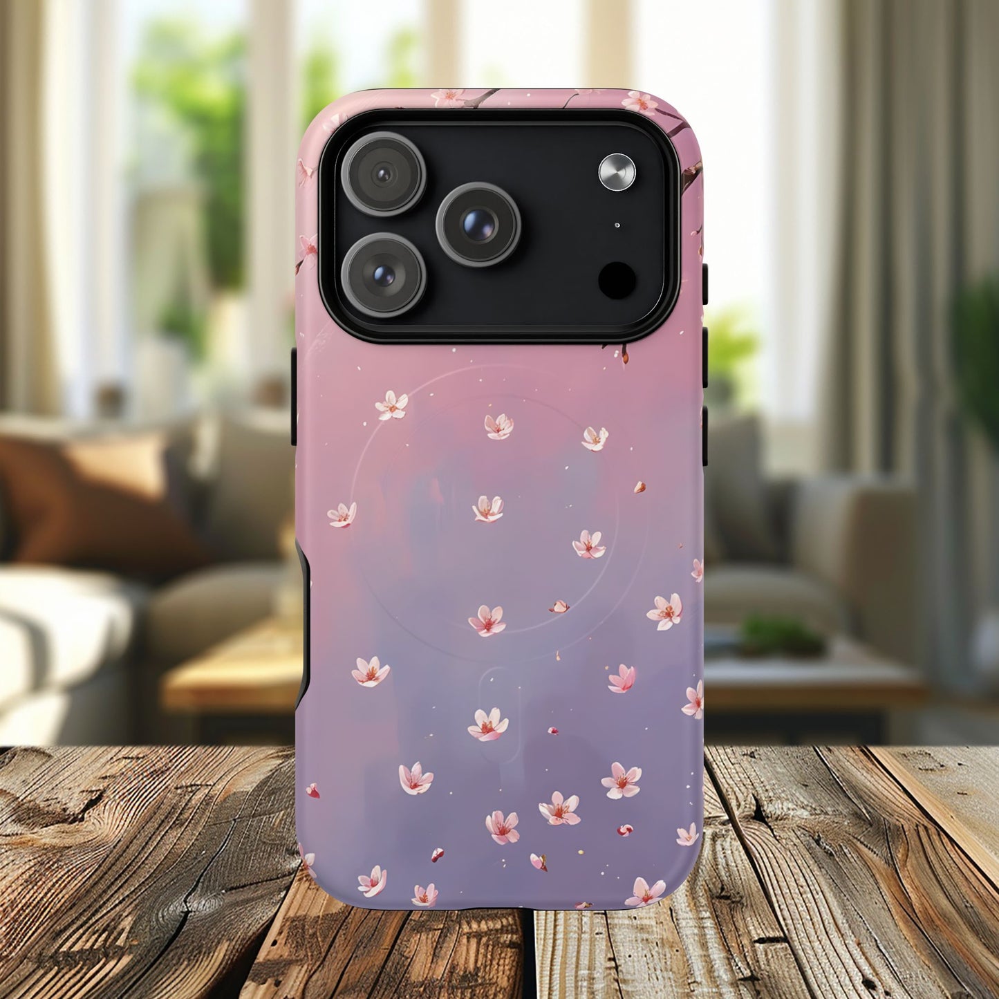 Tiny Cherry Blossom Floral Tough Magnetic Phone Cases, Durable Phone Cover, Floral Design Case, iPhone Protector, Cute Gift for Her