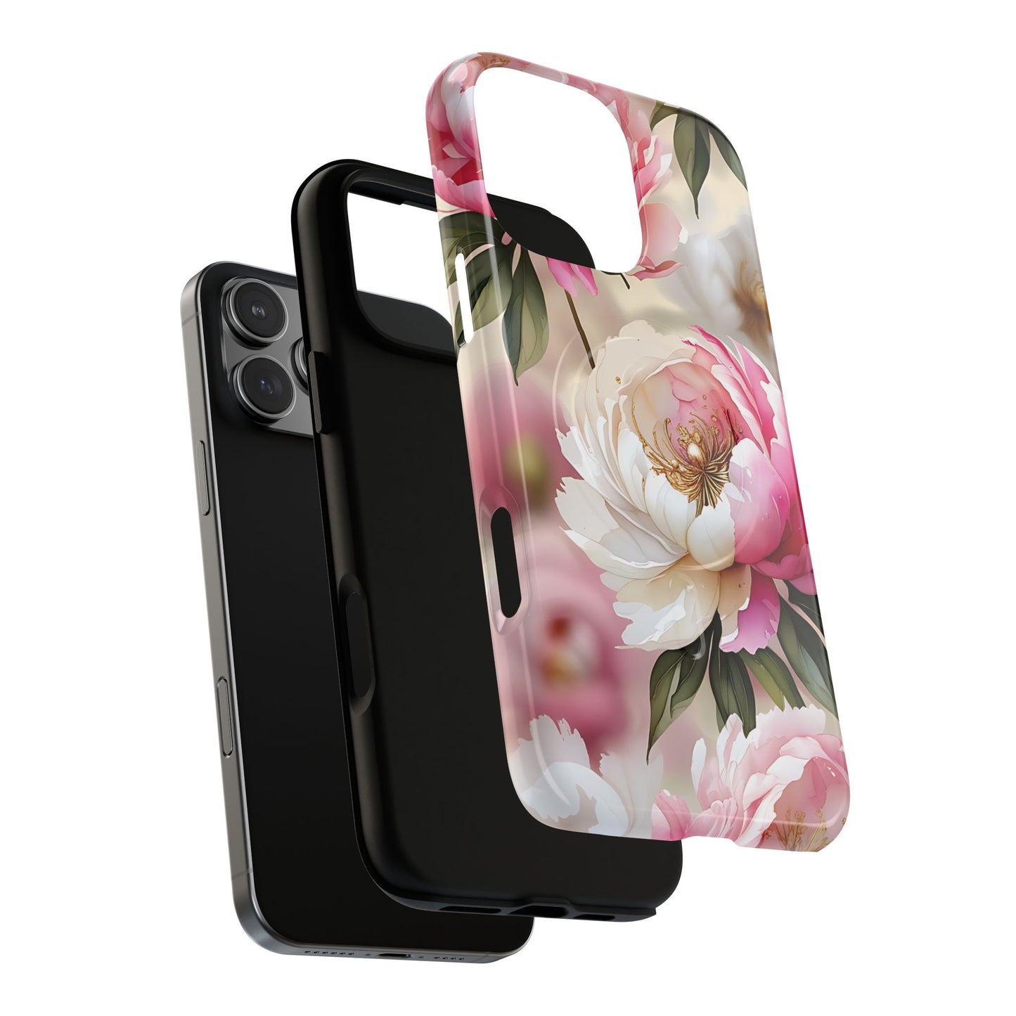 Blooming Petals Tough Magnetic Phone Cases, Elegant Phone Cover, Durable Case for Flower Lovers, Phone Accessories