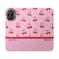 Personalized Cherry Blossom Dreams Flip iPhone and Samsung Cases — Wallet Folio with Name & Affirmation.